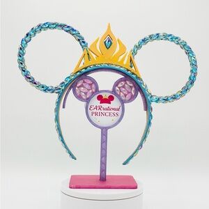 EARrational Princess Blue Elsa Mickey Ears Fully bedazzled Blue AB Rhinestones 🩵
